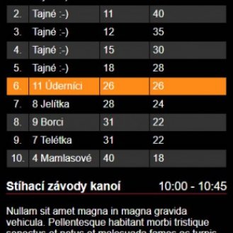 Náhled na aplikaci xSPORT - pro účastníky